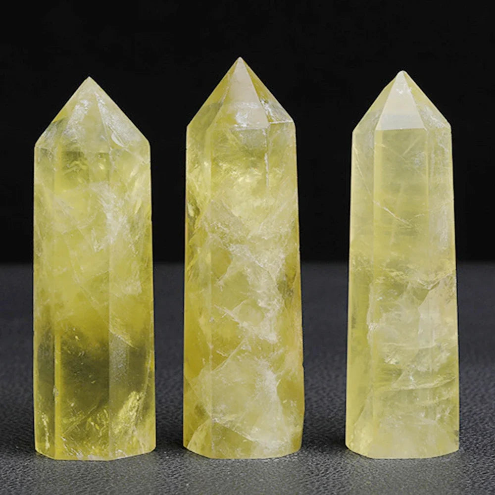 Prismic Gemstone Energy Tower – 50–60mm Polished Crystal Point