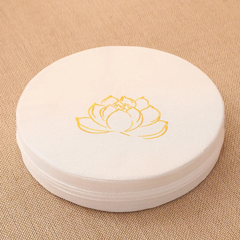 Lotus Meditation Cushion 40×6 cm | Linen Yoga Floor Pillow