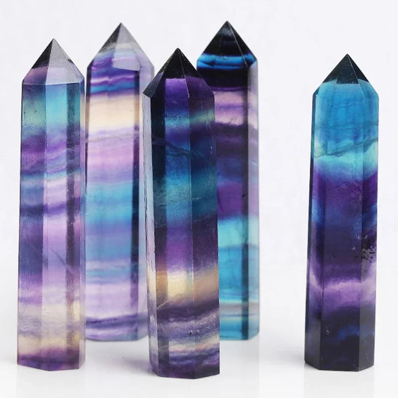 Prismic Gemstone Energy Tower – 50–60mm Polished Crystal Point