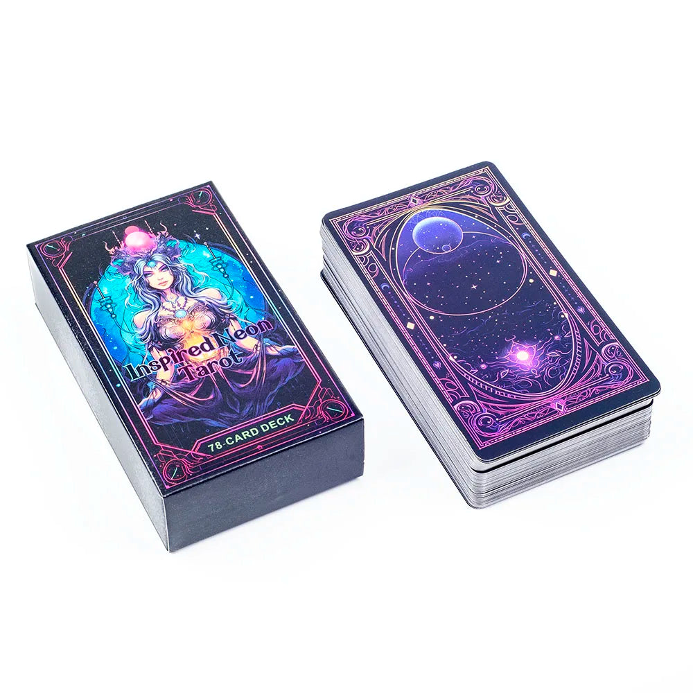 Neon Vision Tarot – 78-Card Cosmic Divination Deck