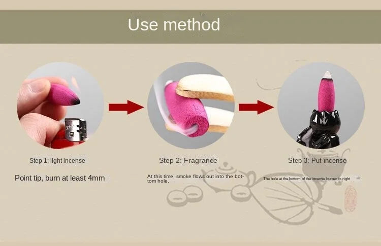 Mystic Waterfall Backflow Incense Burner – Calming Aromatherapy Flow