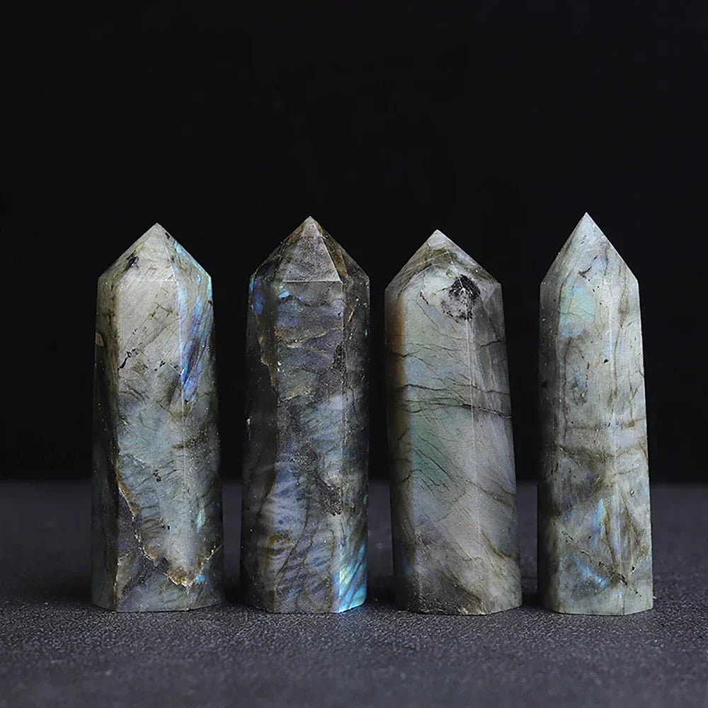 Prismic Gemstone Energy Tower – 50–60mm Polished Crystal Point
