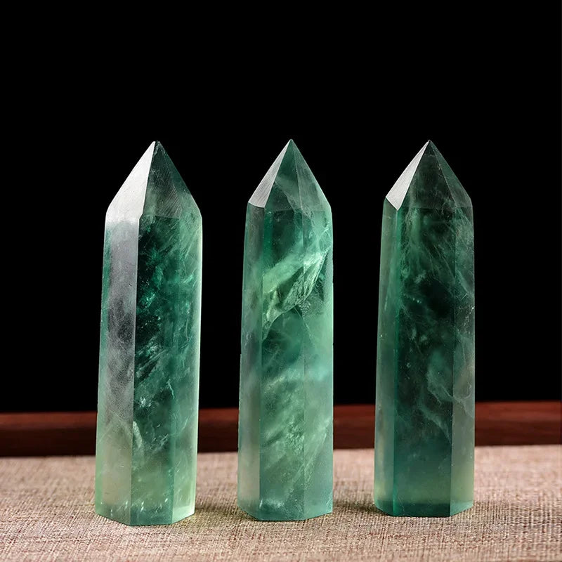 Prismic Gemstone Energy Tower – 50–60mm Polished Crystal Point