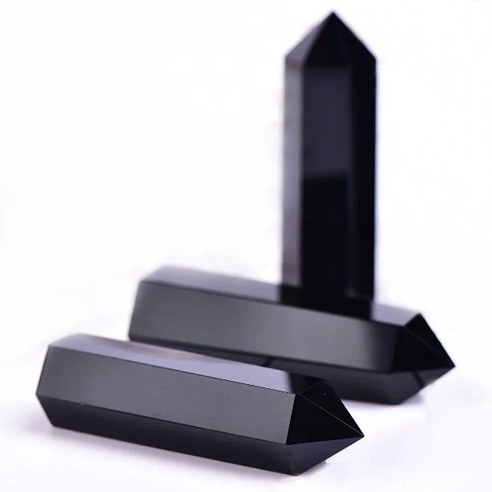 Prismic Gemstone Energy Tower – 50–60mm Polished Crystal Point