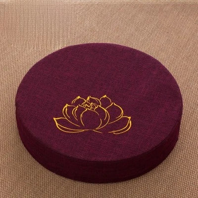 Lotus Meditation Cushion – 40×6 cm Linen Floor Pillow for Yoga, Tatami & Mindful Sitting
