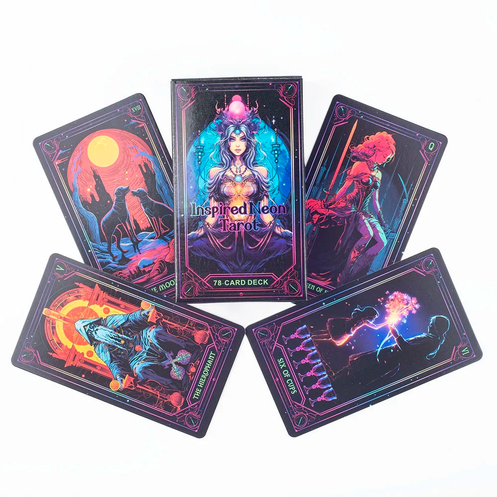 Neon Vision Tarot – 78-Card Cosmic Divination Deck