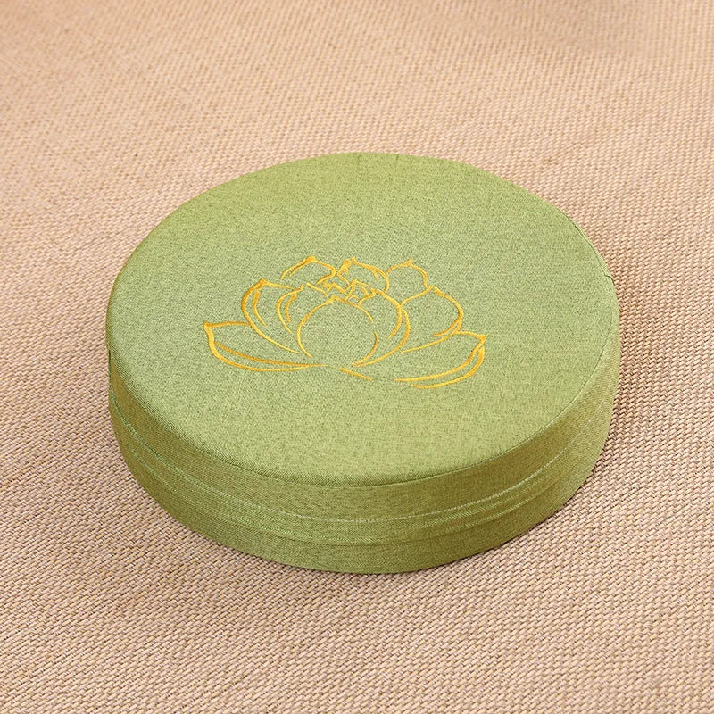 Lotus Meditation Cushion – 40×6 cm Linen Floor Pillow for Yoga, Tatami & Mindful Sitting